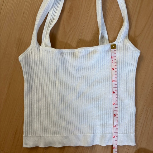 Garage White Ribbed Crop Top - Picture 7 of 10